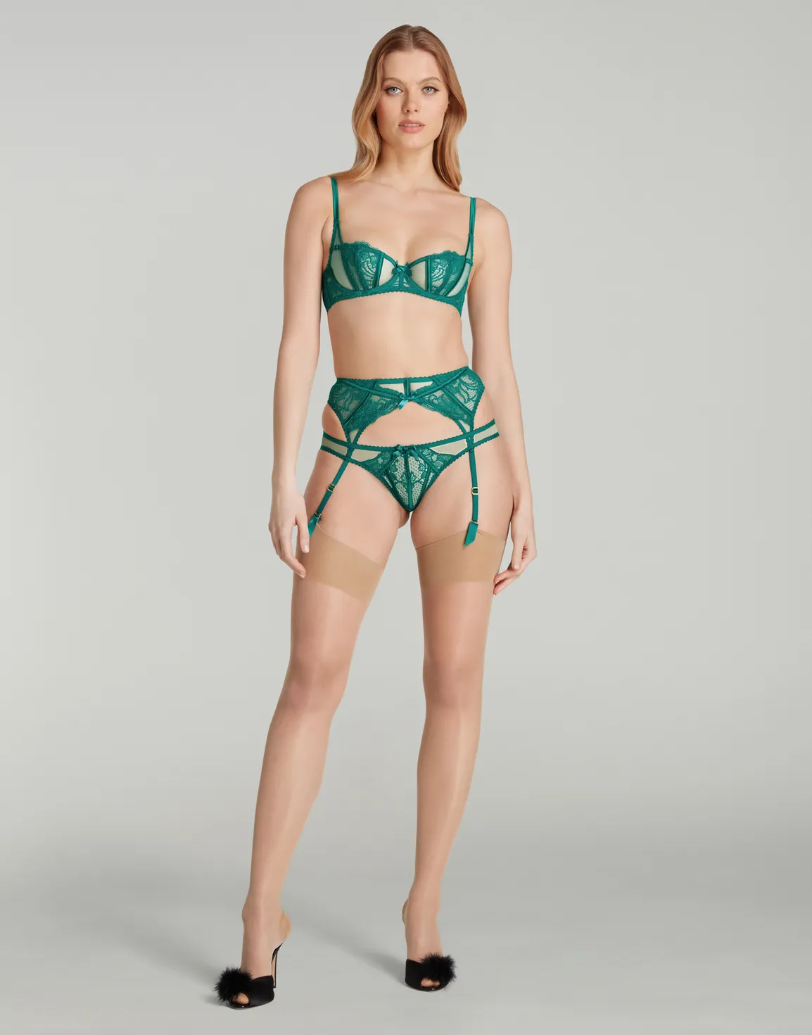 Rozlyn Suspender Green | Agent Provocateur