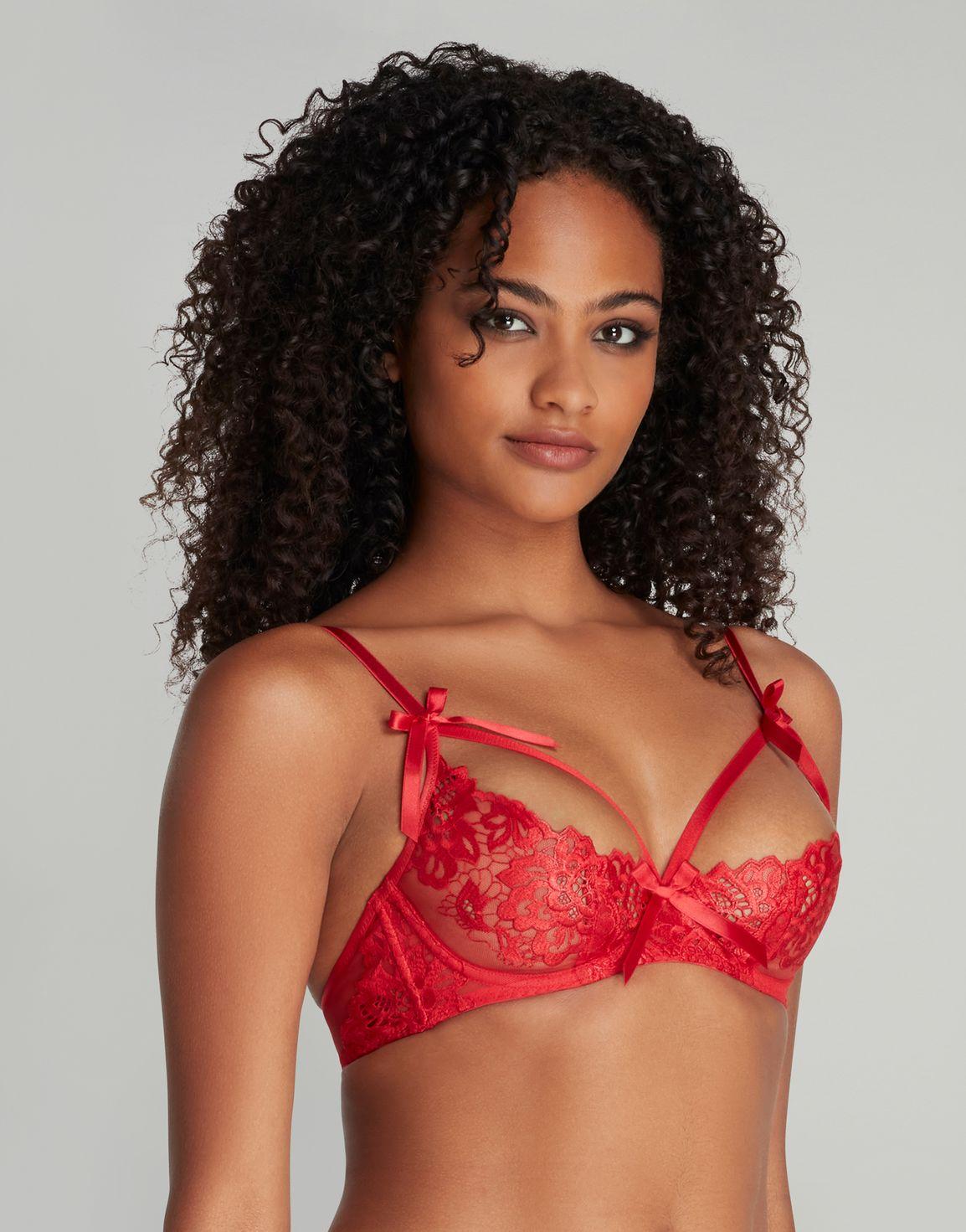 Cendrillon Plunge Underwired Bra Red | Agent Provocateur
