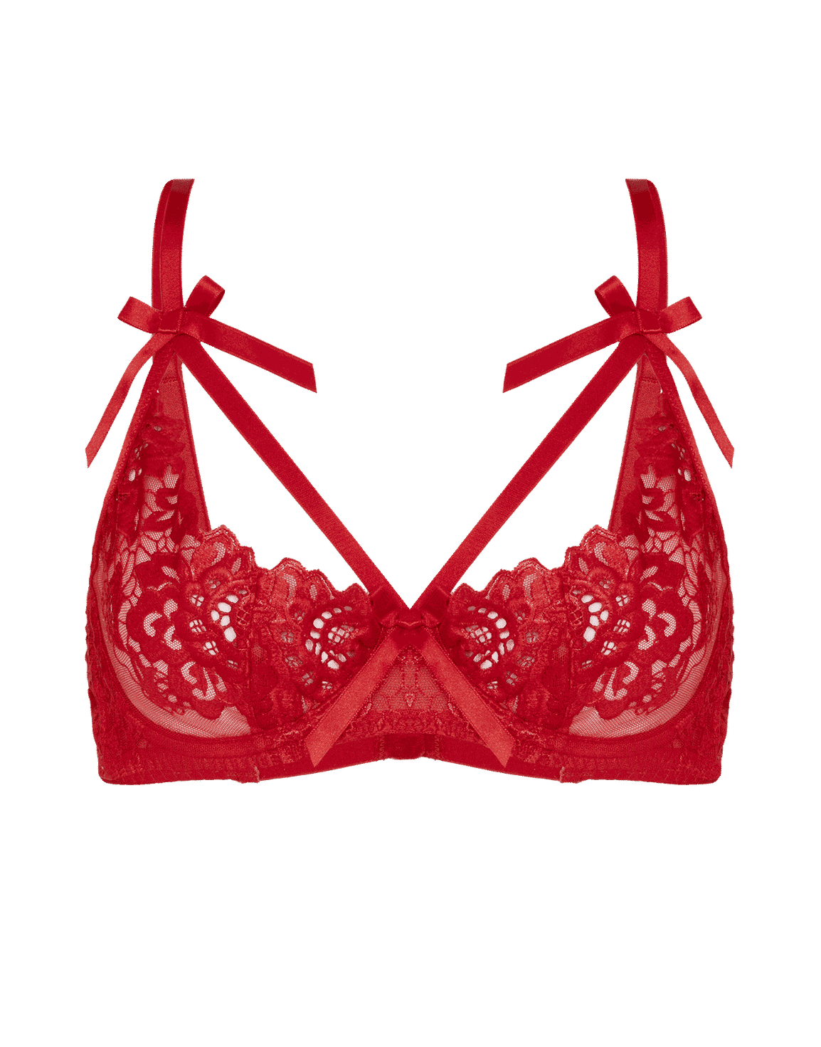 Cendrillon Plunge Underwired Bra Red | Agent Provocateur