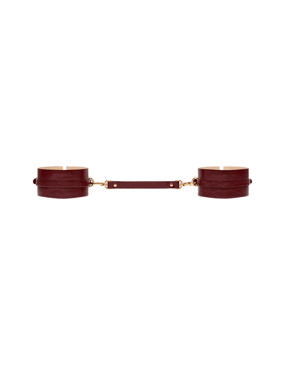 Darlina Ankle Cuffs Burgundy/Gold | Agent Provocateur
