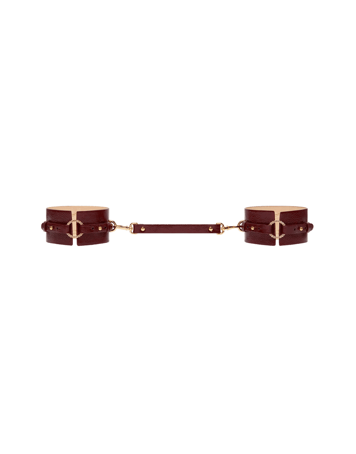 Darlina Ankle Cuffs Burgundy/Gold | Agent Provocateur