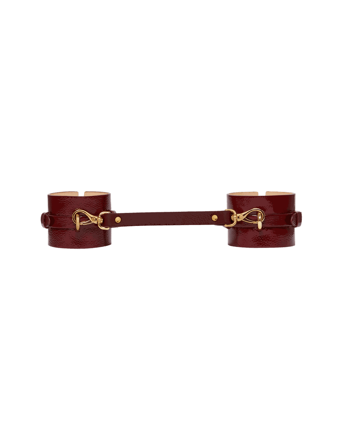 Darlina Hand Cuffs Burgundy/Gold | Agent Provocateur