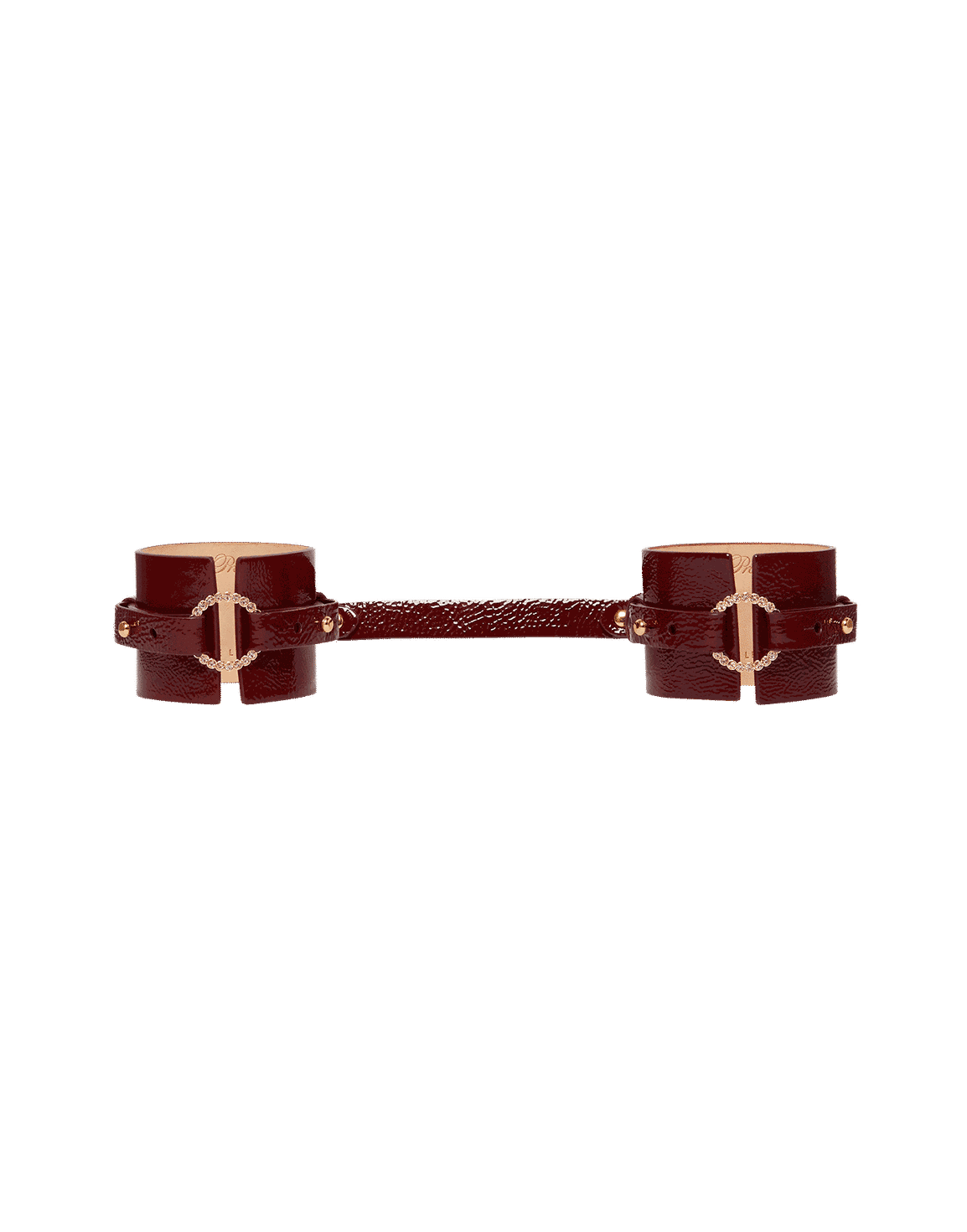 Darlina Hand Cuffs Burgundy/Gold | Agent Provocateur