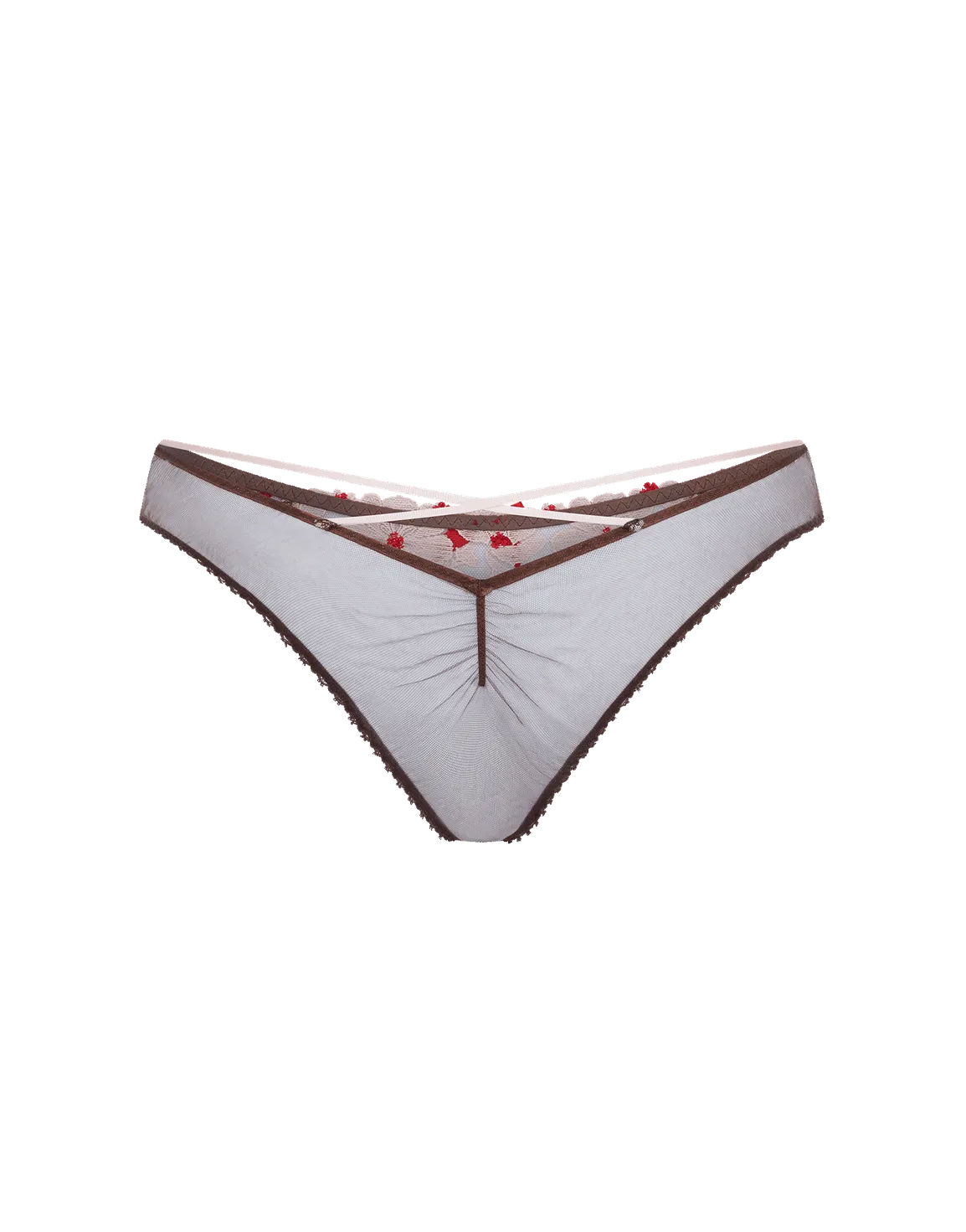 Dawne Full Brief Chestnut/Pink/Red | Agent Provocateur