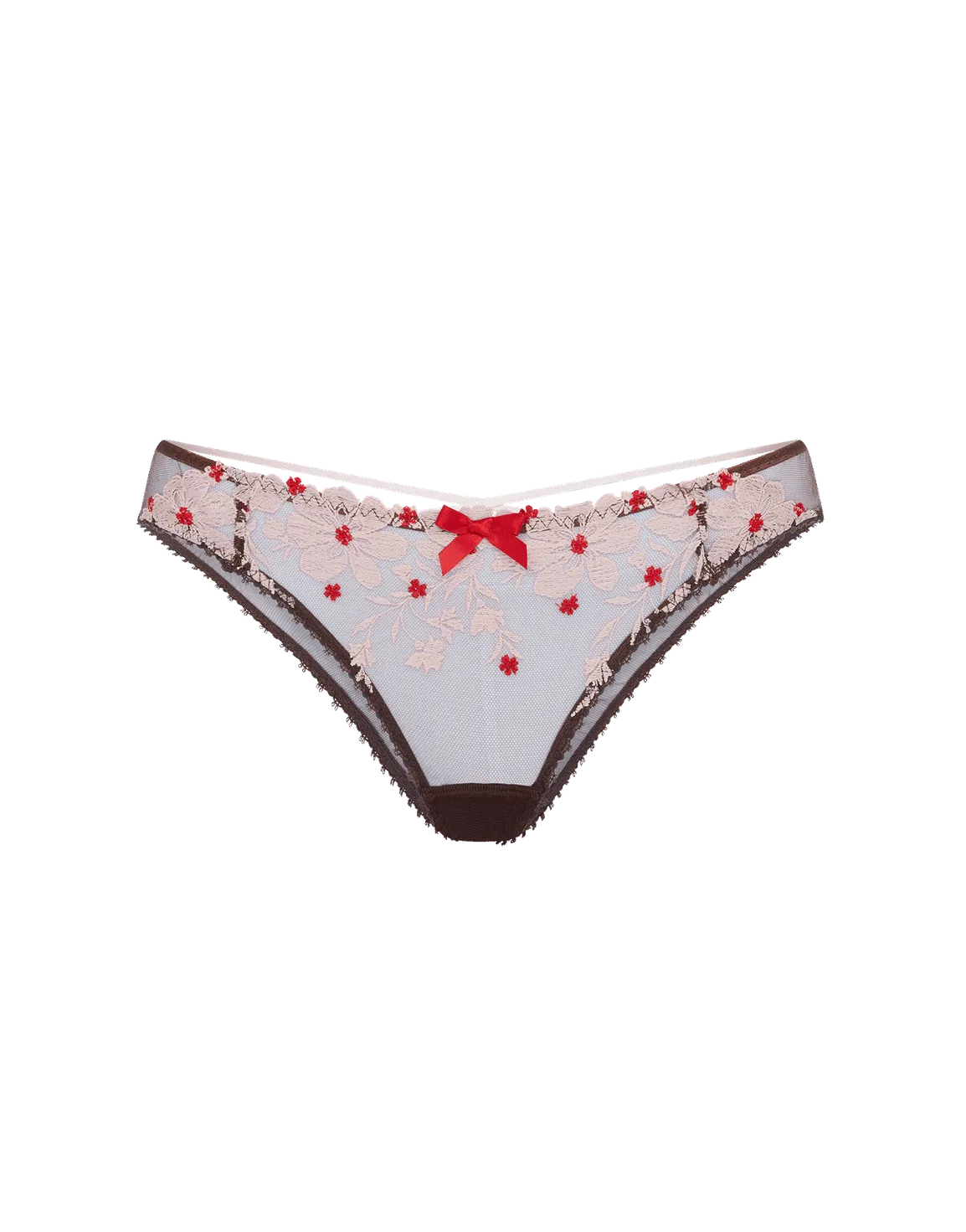 Dawne Full Brief Chestnut/Pink/Red | Agent Provocateur