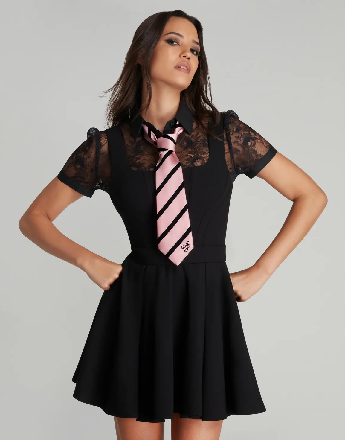 Dorothie Tie Pink/Black | Agent Provocateur