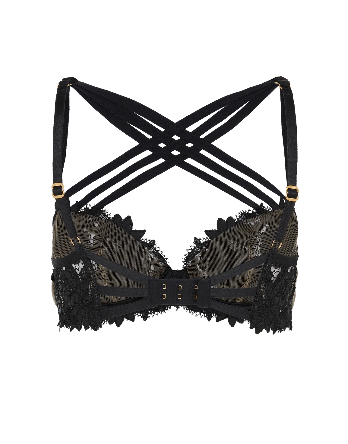 Edira Plunge Underwired Bra Black/Clear | Agent Provocateur