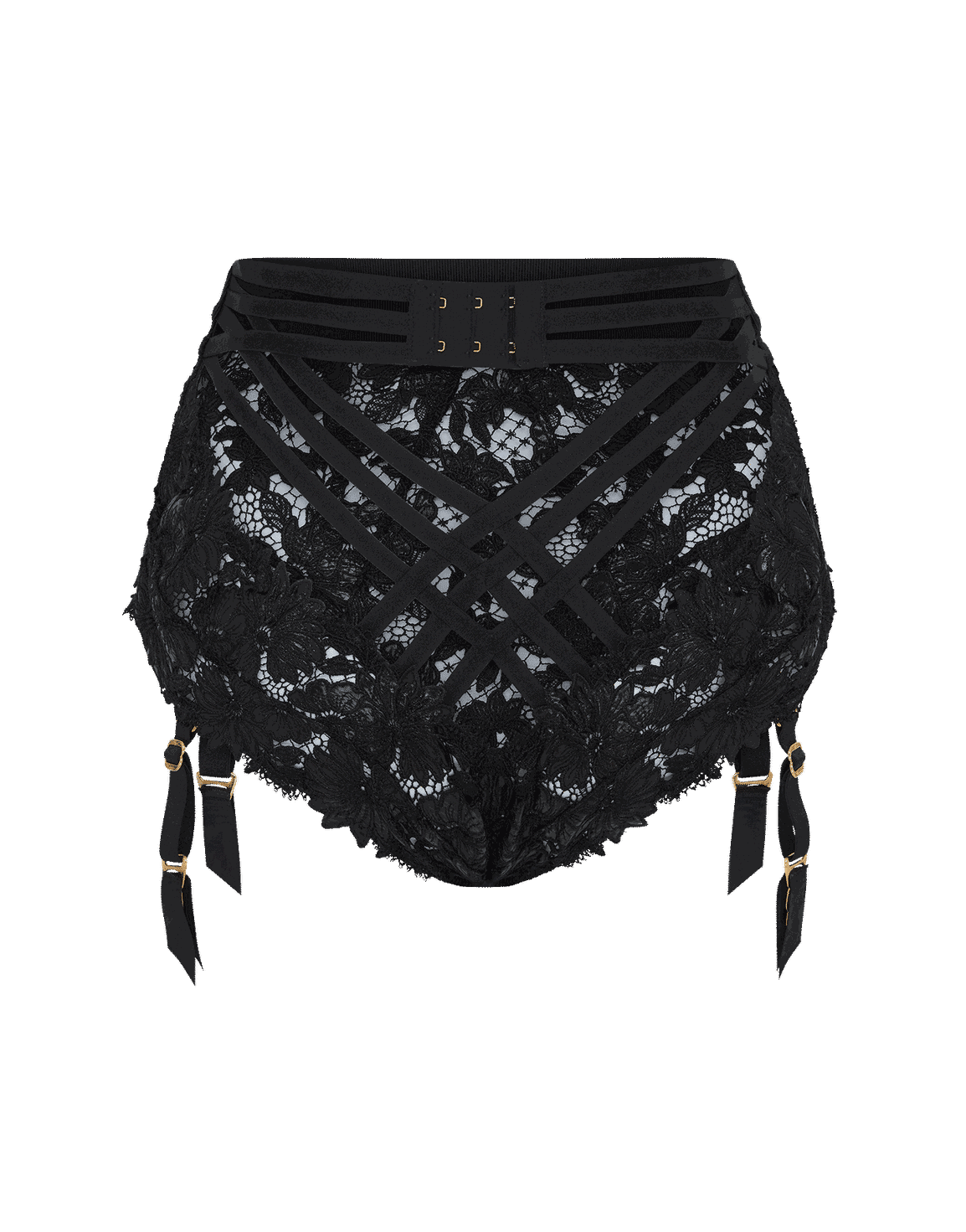 Edira Suspender Brief Black | Agent Provocateur