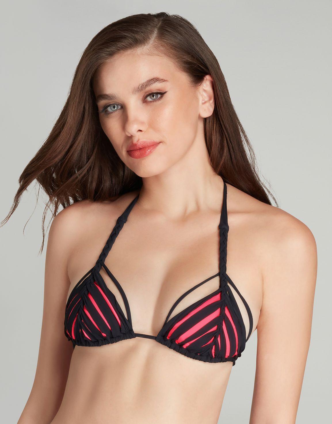 Laticia Bikini Top Black/Neon Pink | Agent Provocateur