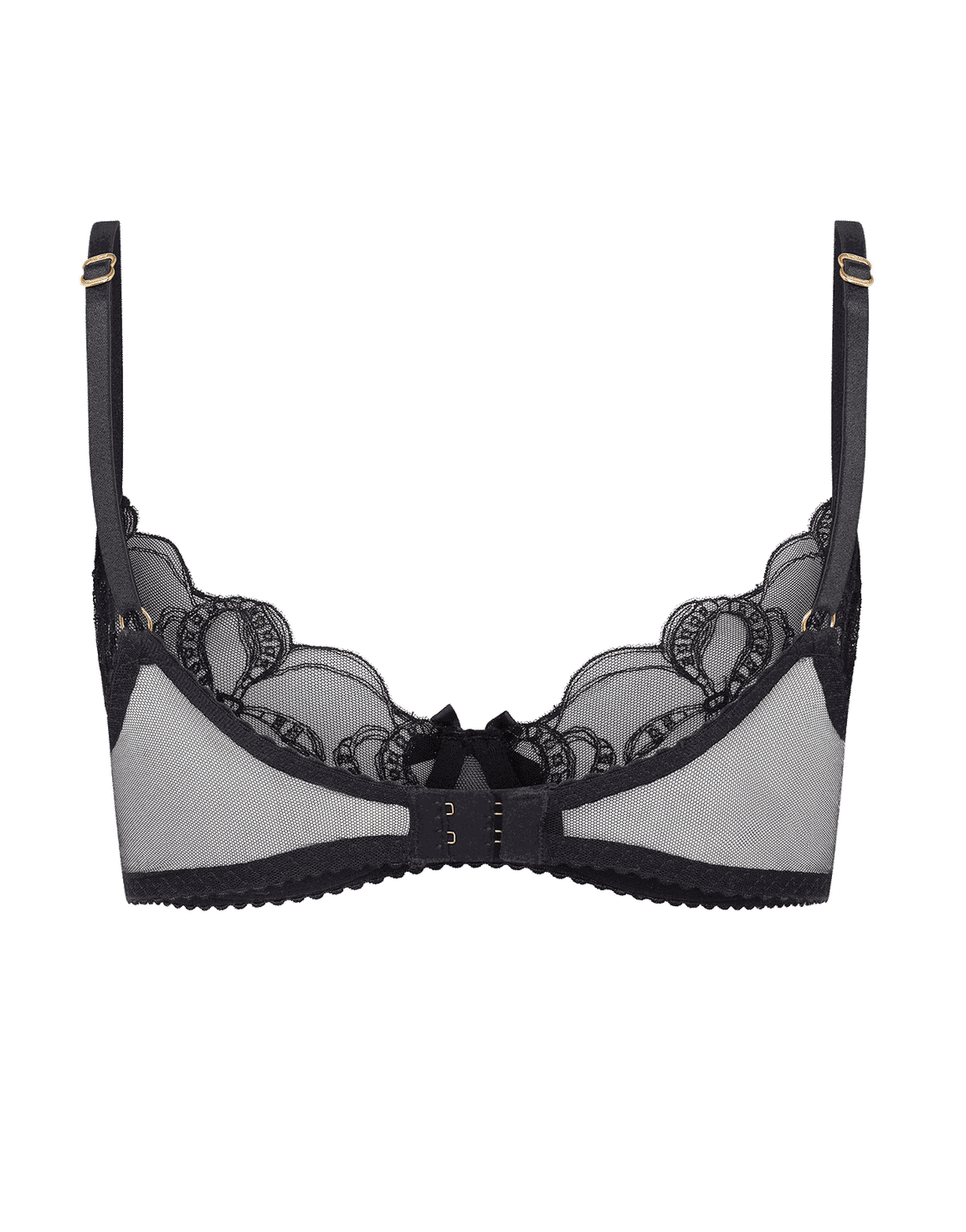 Louella Plunge Underwired Bra Black/Pink | Agent Provocateur