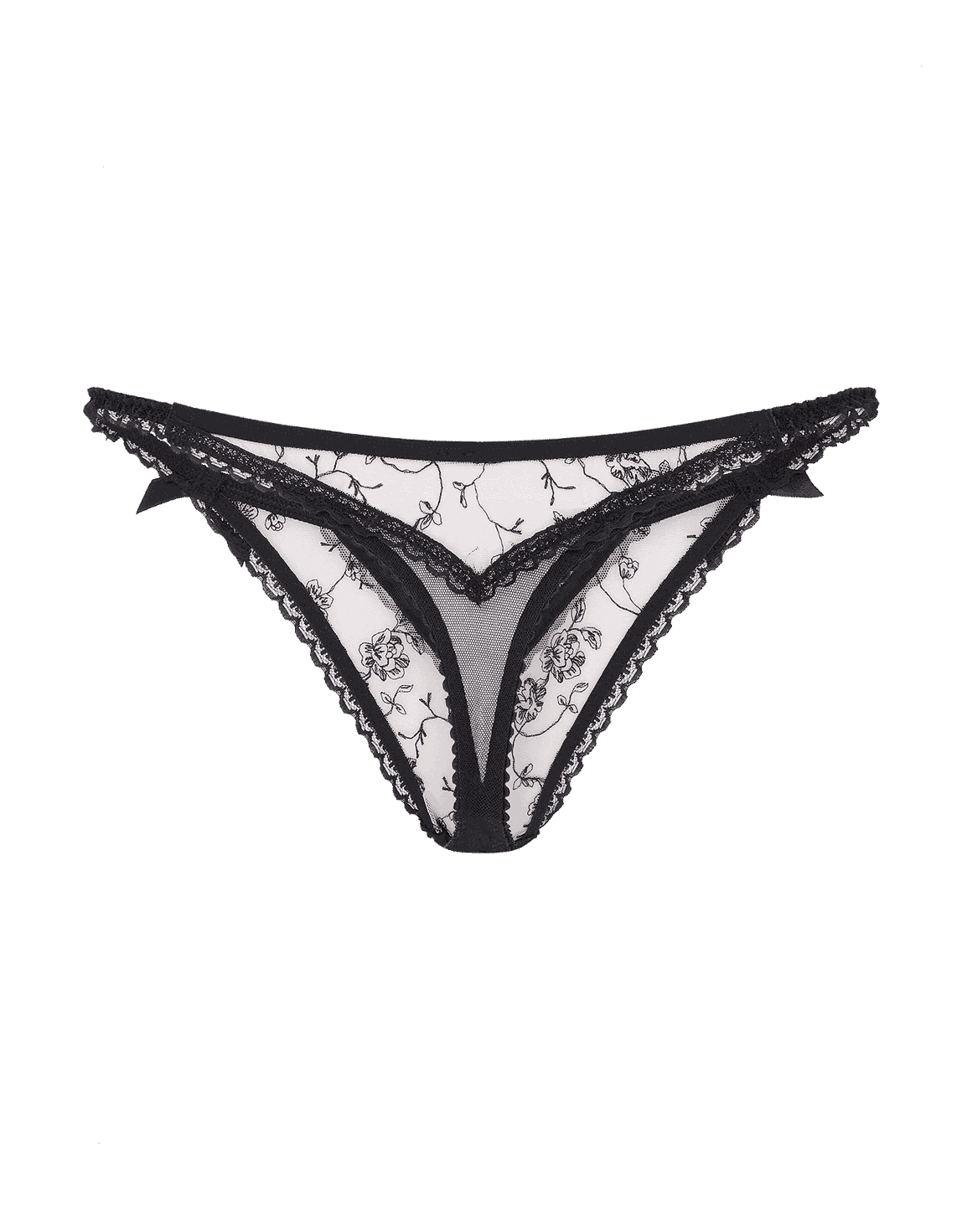 Rosaleen Thong Baby Pink/Black | Agent Provocateur