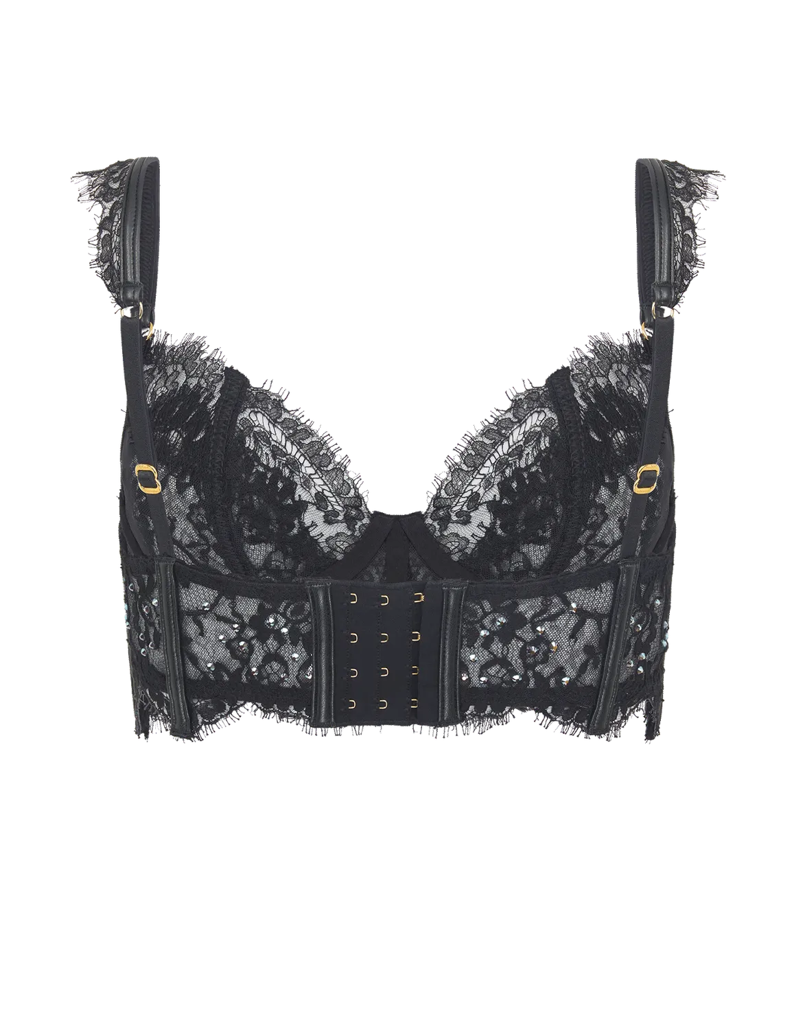 Roxannie Longline Underwired Bra Black | Agent Provocateur