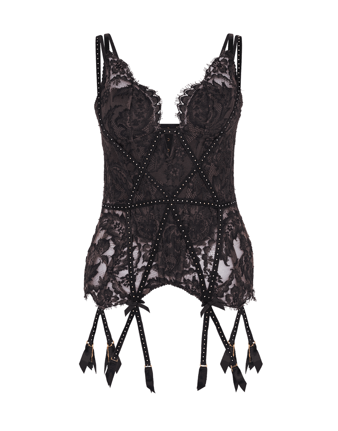 Temptressa Basque Mink/Black | Agent Provocateur