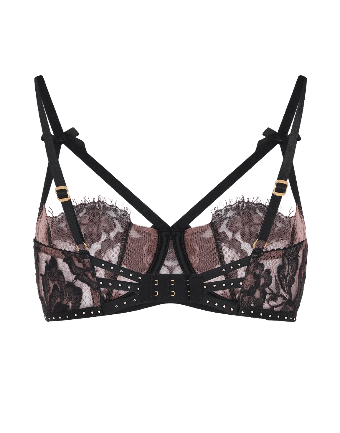 Temptressa High Apex Underwired Bra Mink/Black | Agent Provocateur