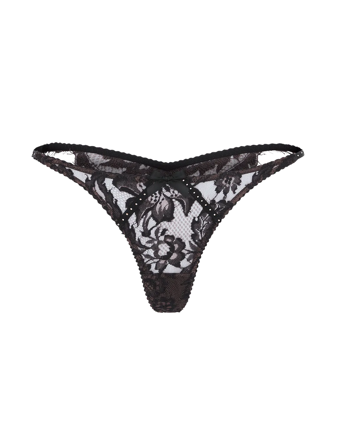 Temptressa Thong Mink/Black | Agent Provocateur