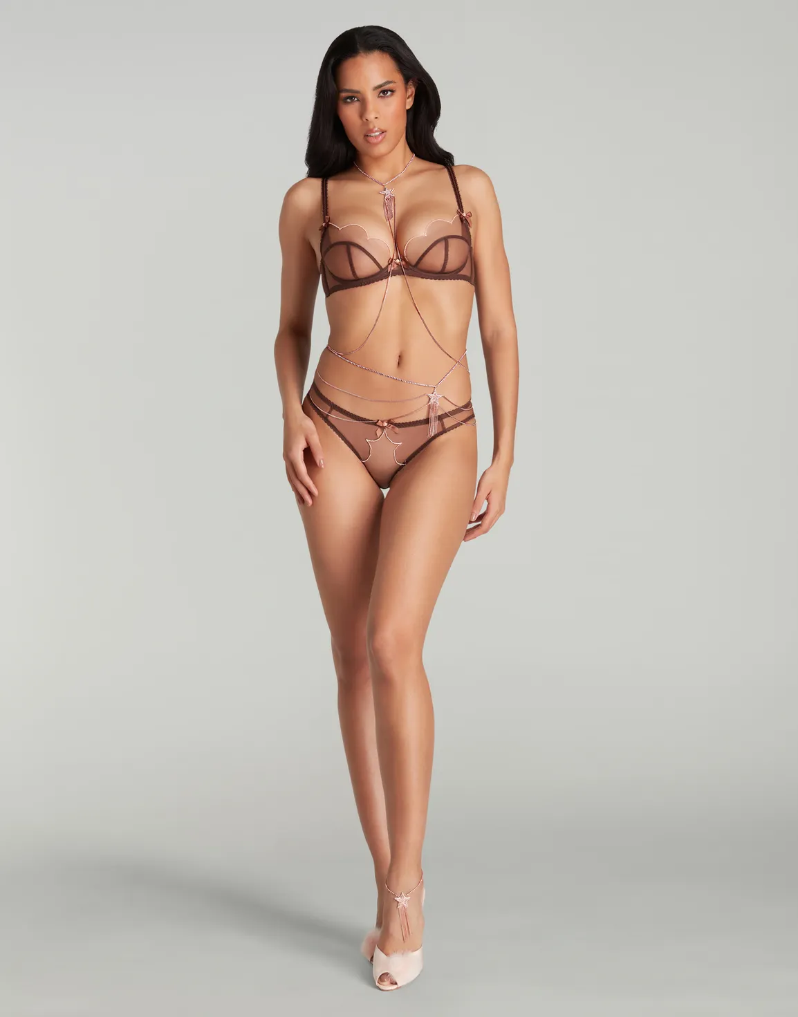 Dustie Anklet Rose Gold/Crystal | Agent Provocateur