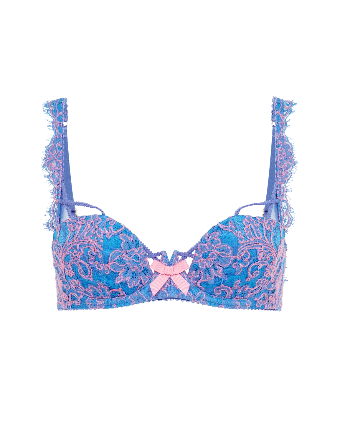 Eviee Plunge Underwired Bra Blue | Agent Provocateur