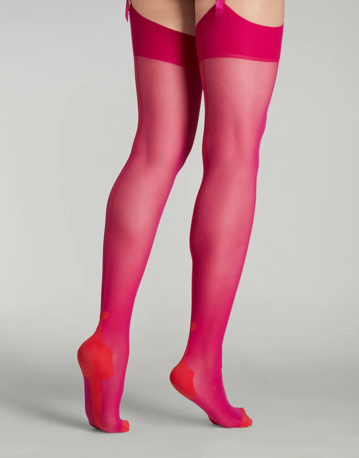 Lea Stockings Fuchsia/Red | Agent Provocateur