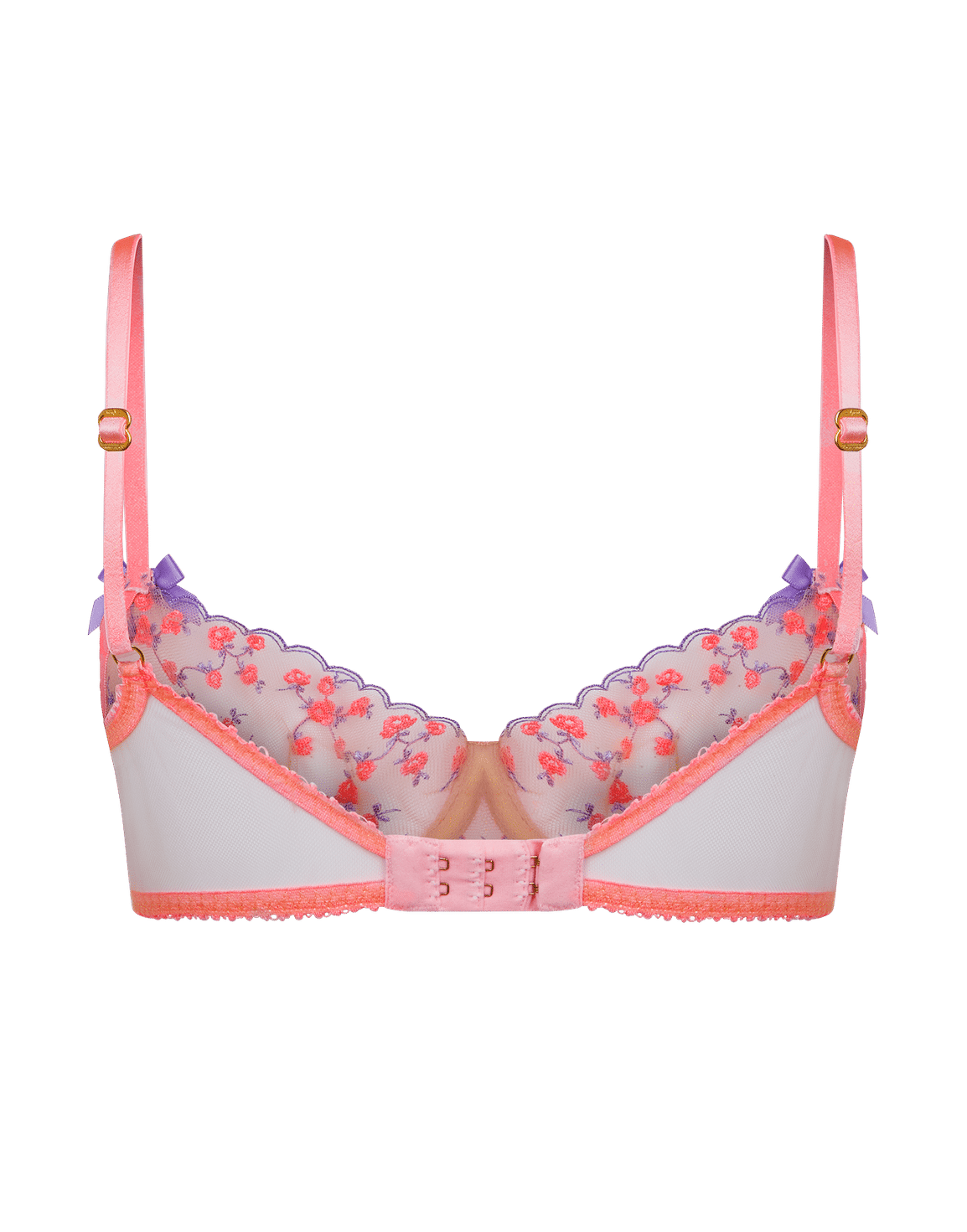 Lissa Plunge Underwired Bra Pink/Lilac | Agent Provocateur