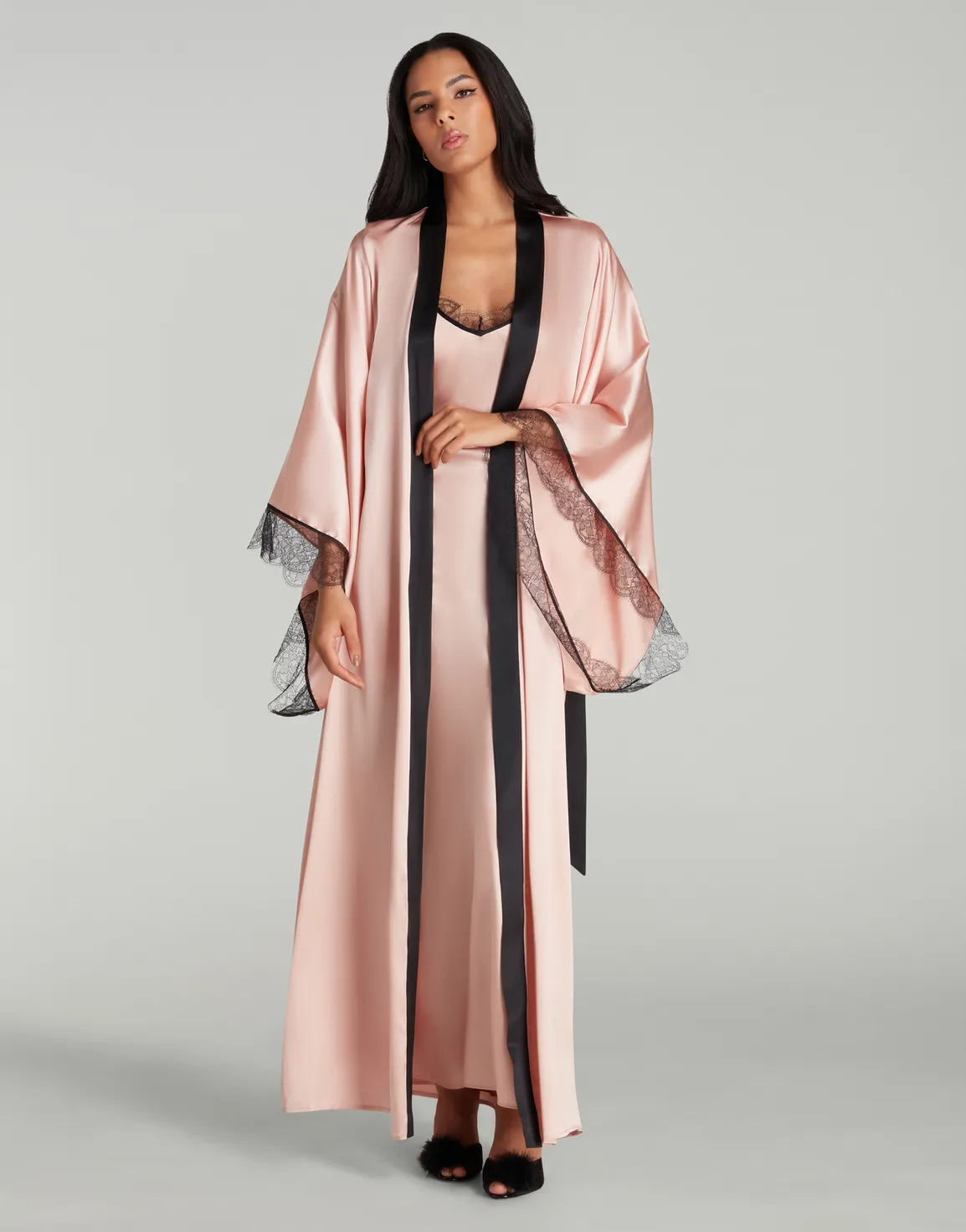 Sammi Long Slip Nude/Black | Agent Provocateur