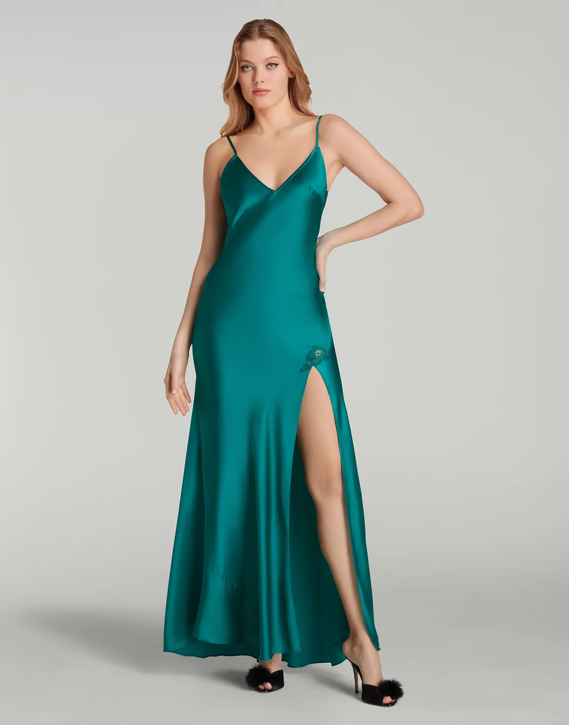 Solanna Long Slip Solanna Green | Agent Provocateur