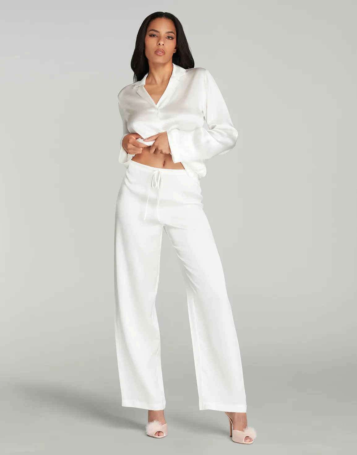 Cecily Pyjama Set Ivory/Ivory | Agent Provocateur