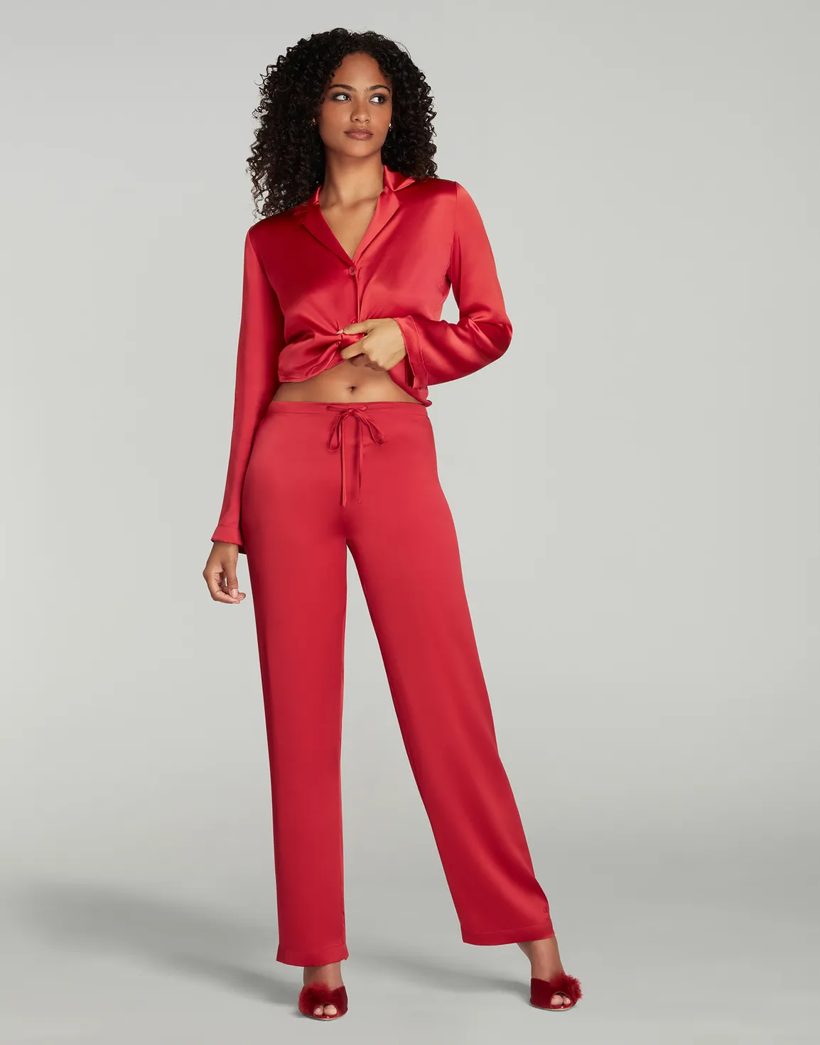 Cecily Pyjama Set Red/Red | Agent Provocateur