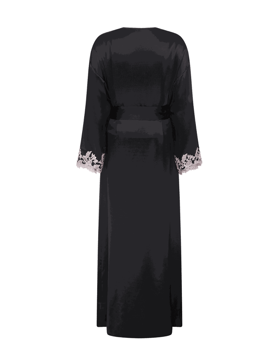 Darina Dressing Gown Black/Pink | Agent Provocateur