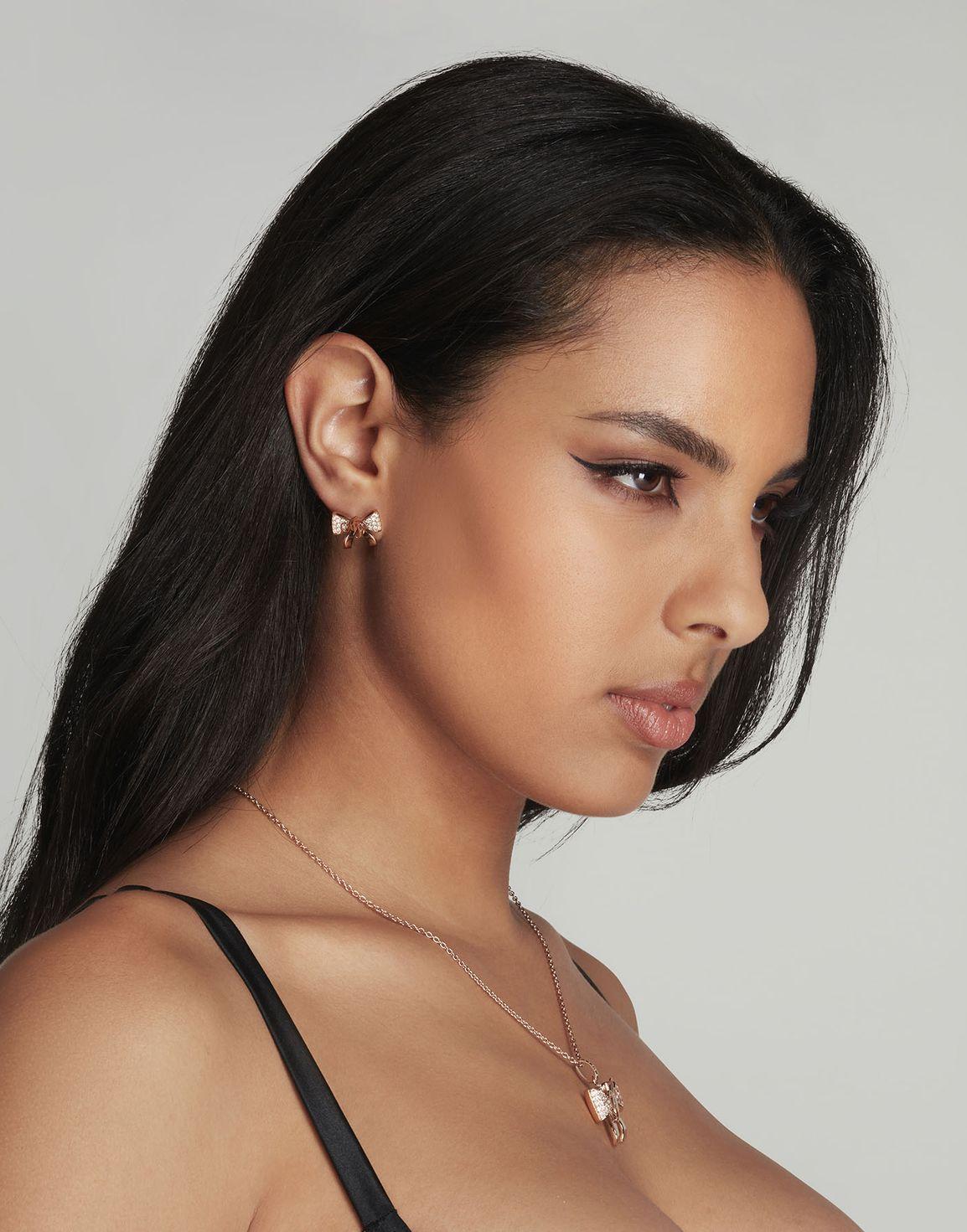 Brietta Earrings Rose Gold/Crystal | Agent Provocateur