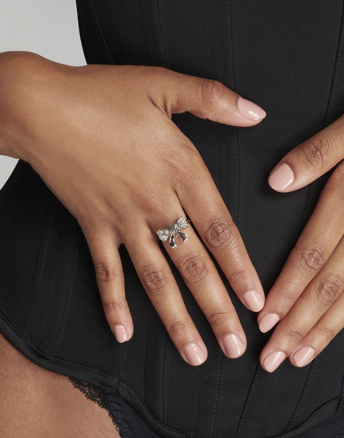 Brietta Ring Silver/Crystal | Agent Provocateur