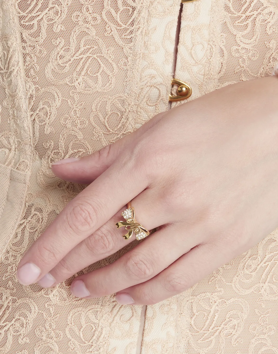 Brietta Ring Gold/Crystal | Agent Provocateur