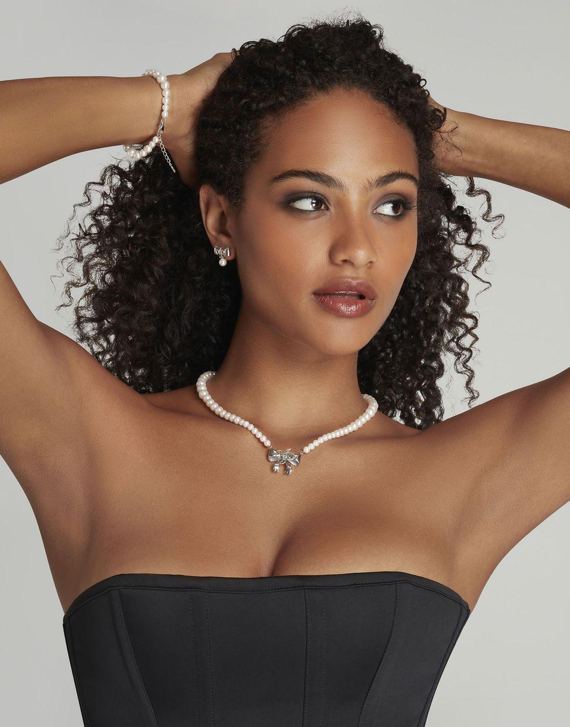 Beki Necklace Silver/Pearl | Agent Provocateur