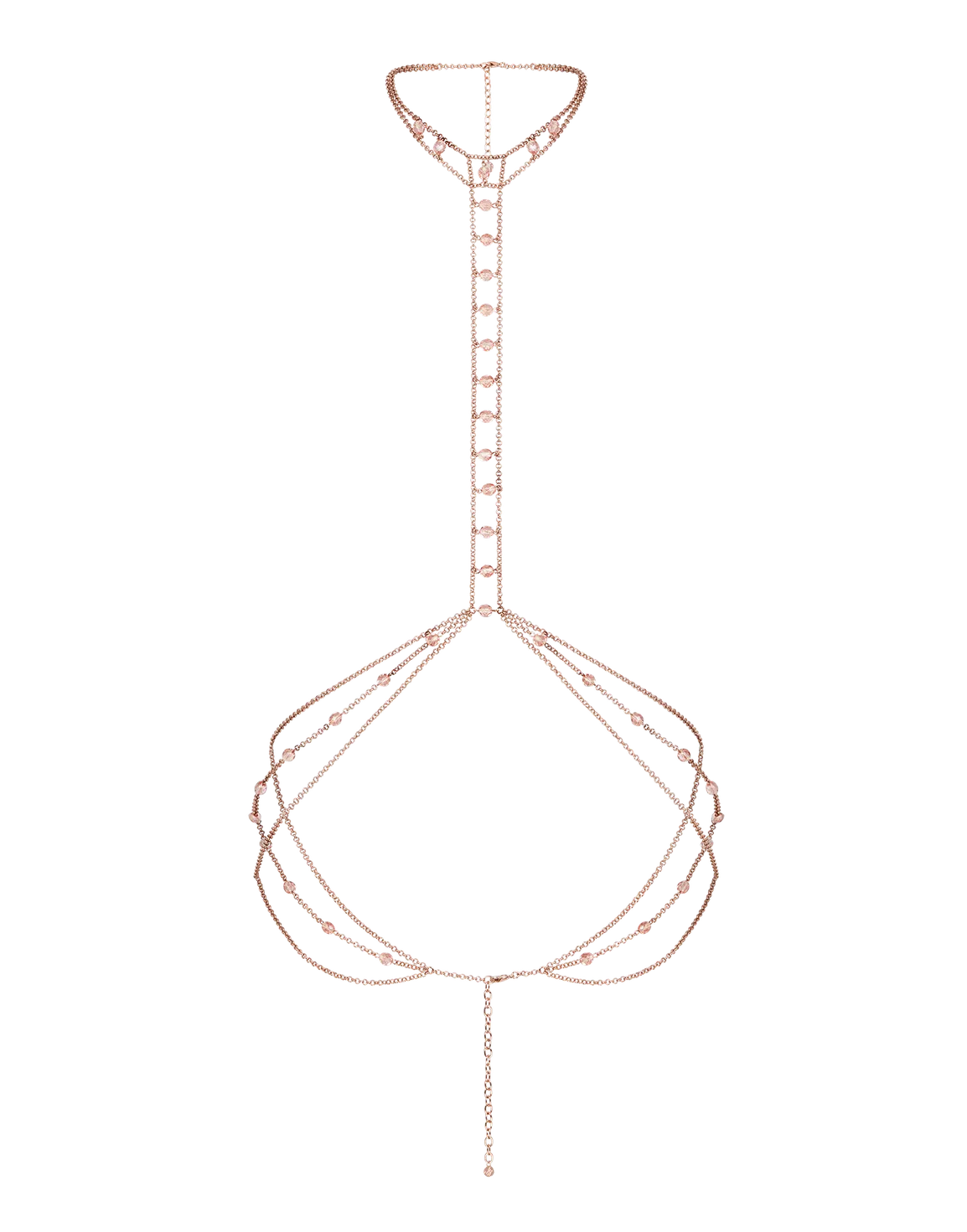Ronan Body Chain Rose Gold/Pink | Agent Provocateur