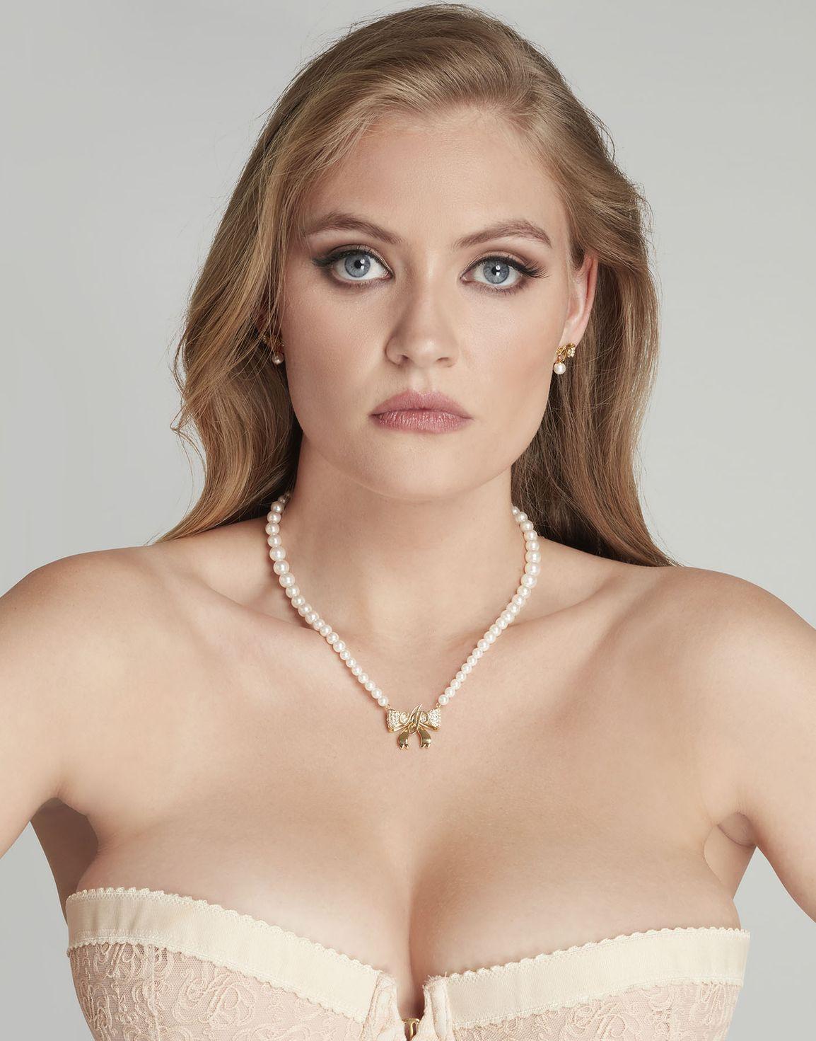 Brady Necklace Gold/Pearl | Agent Provocateur