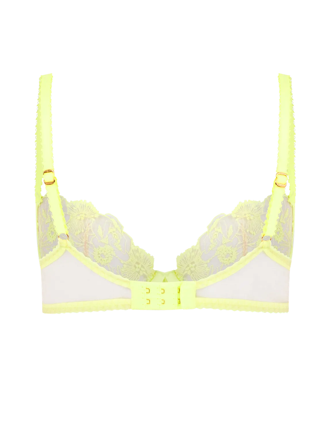 Jayce Plunge Underwired Bra Neon Lemon/Sand | Agent Provocateur