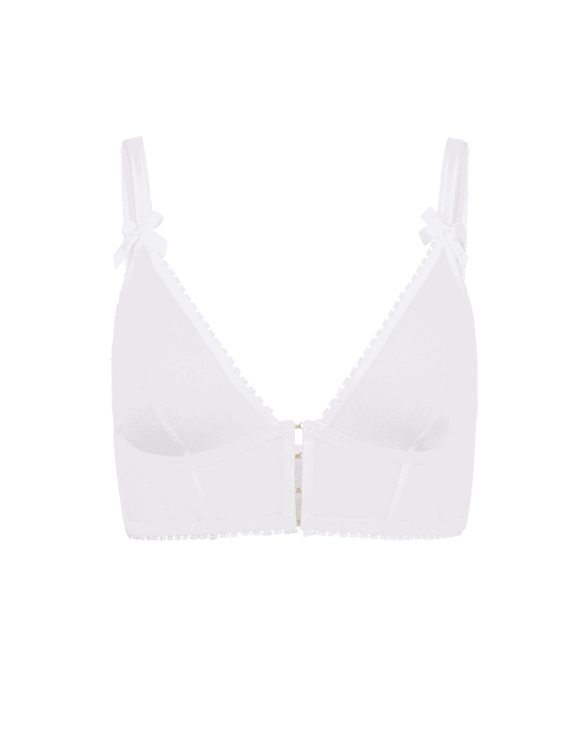 Burty Plunge Non Wired Bra White | Agent Provocateur