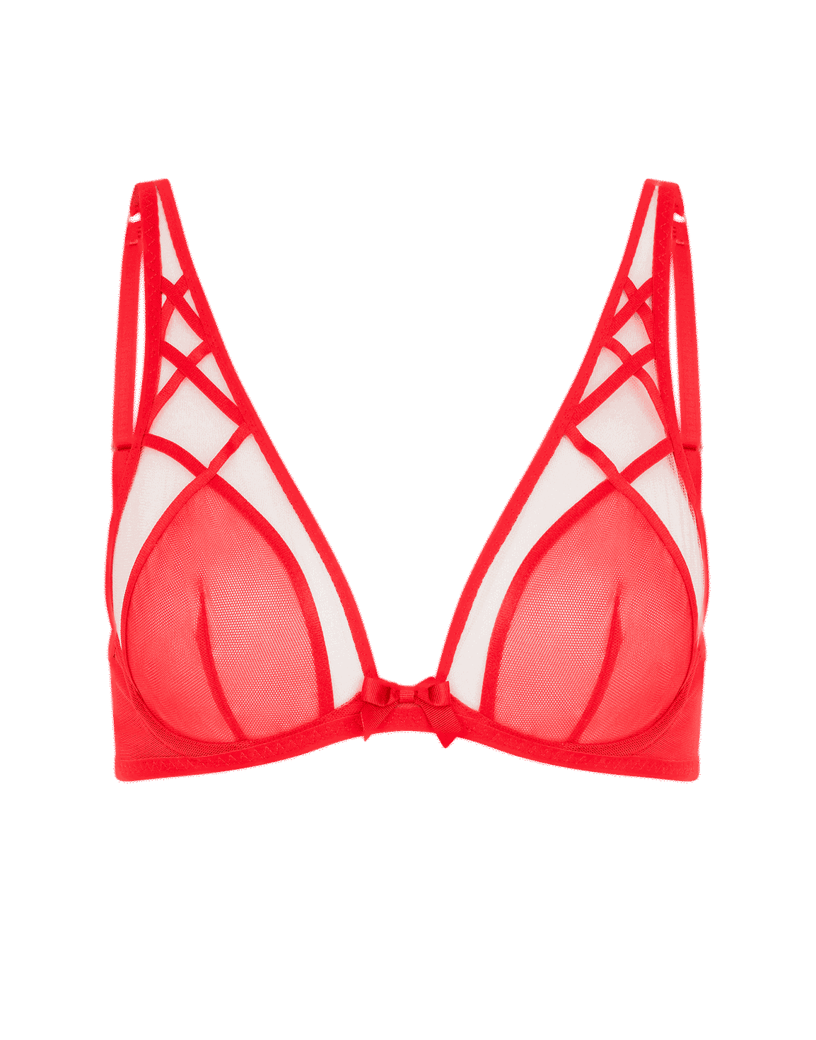 Cherise High Apex Underwired Bra
 Red/Sand | Agent Provocateur