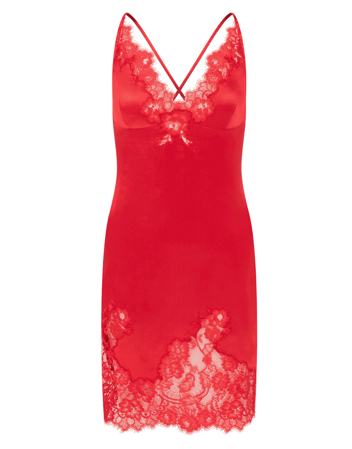 Emmaline Midi Slip Red | Agent Provocateur