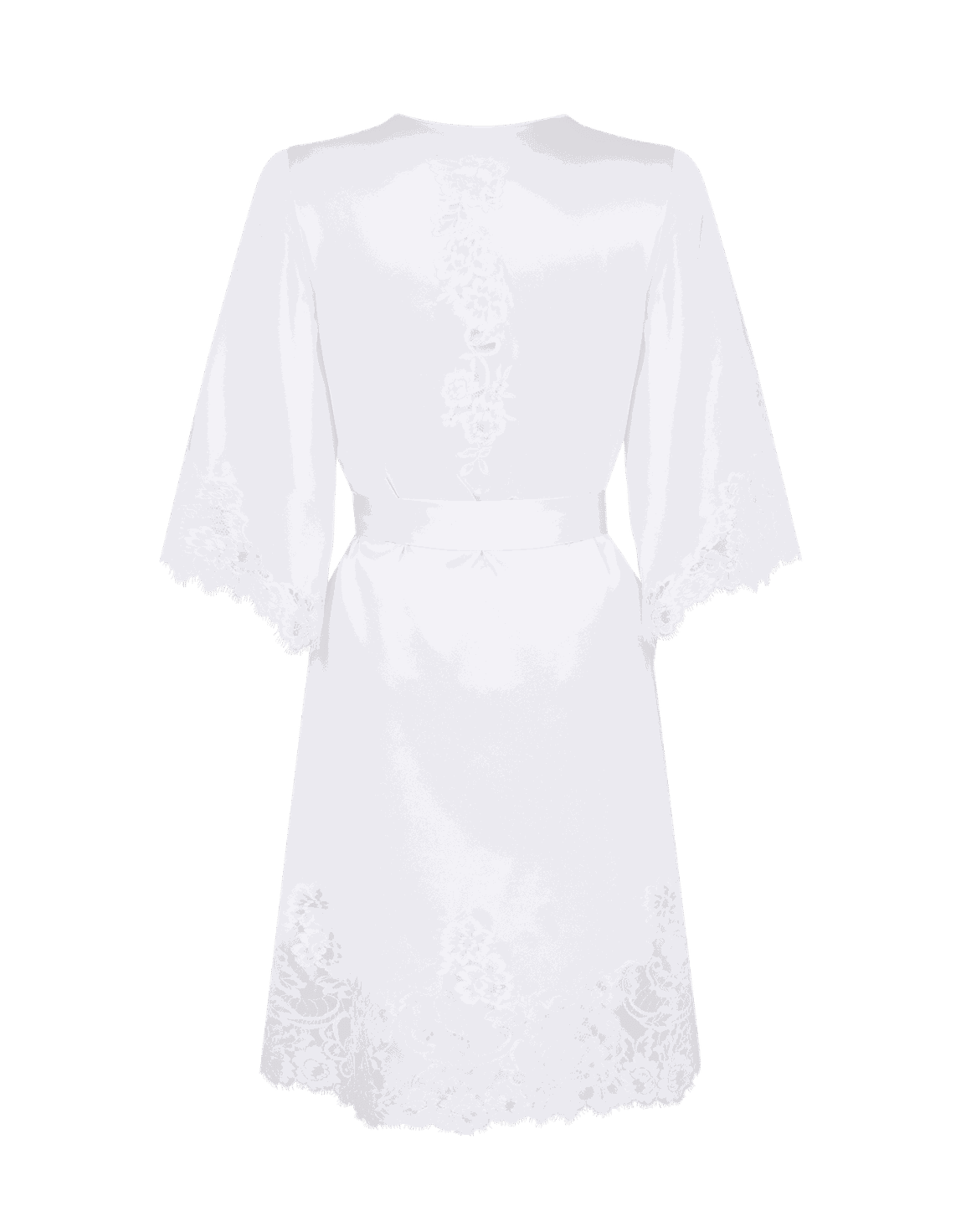 Emmaline Short Dressing Gown White | Agent Provocateur
