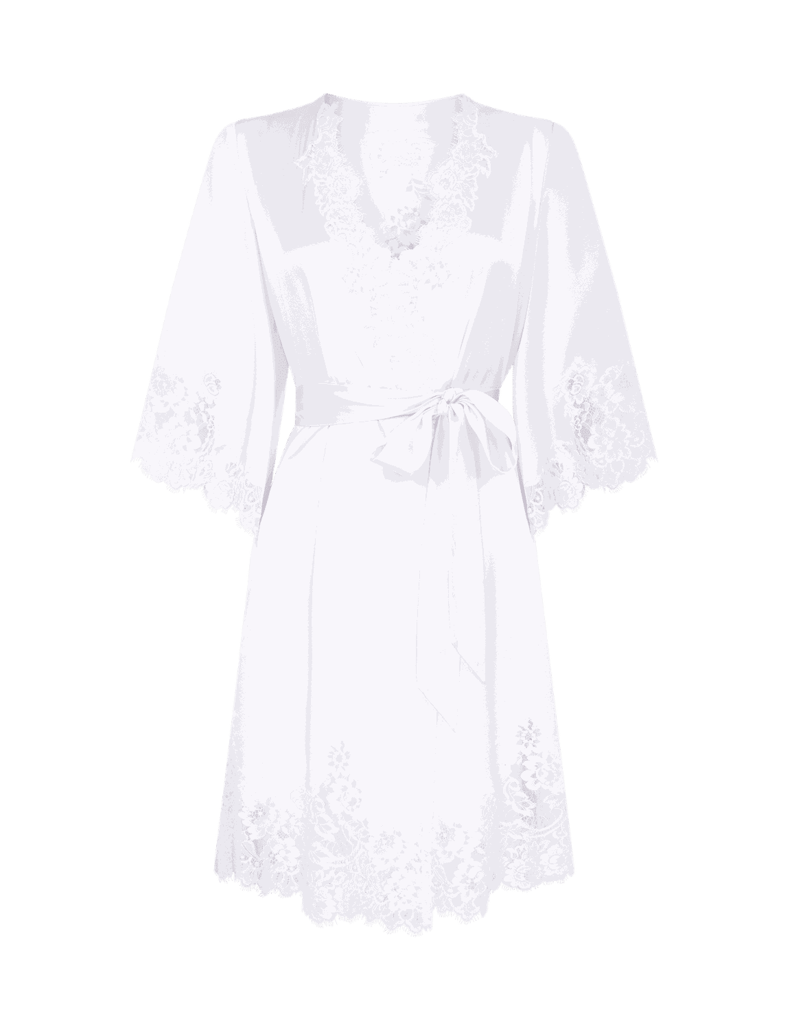Emmaline Short Dressing Gown White | Agent Provocateur