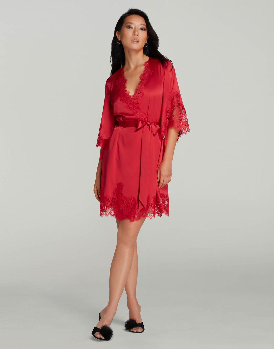 Emmaline Short Dressing Gown Red | Agent Provocateur