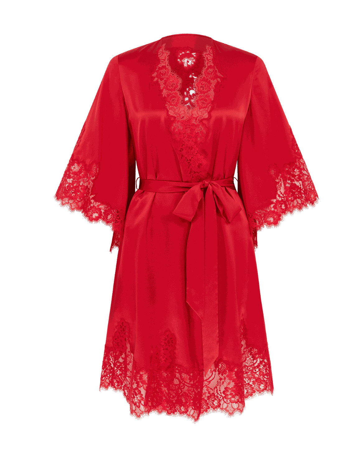 Emmaline Short Dressing Gown Red | Agent Provocateur