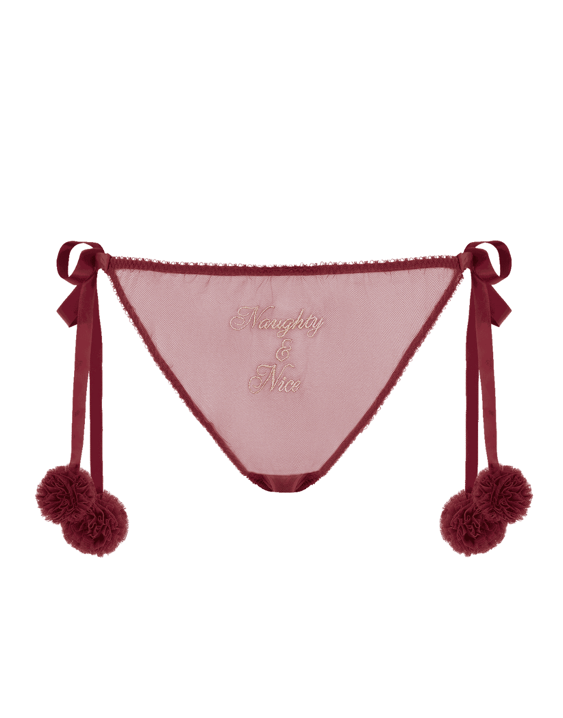 Naughty Tie Side Brief Burgundy | Agent Provocateur