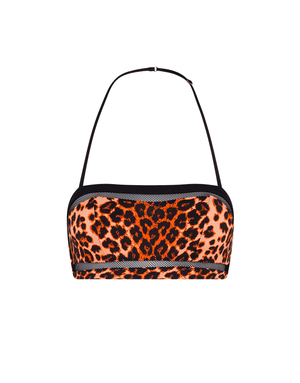Zenaya Bandeau Bikini Top Leopard Print/Black | Agent Provocateur
