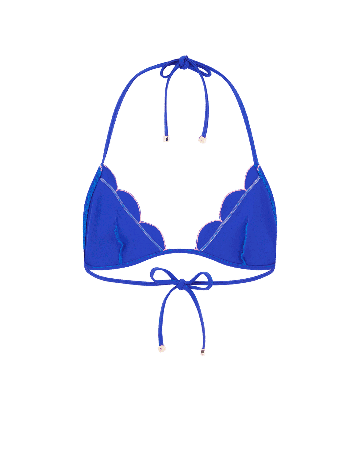 Lorna Tie Side Bikini Top Blue/Pink | Agent Provocateur