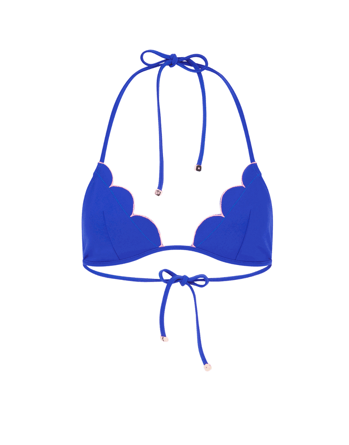 Lorna Tie Side Bikini Top Blue/Pink | Agent Provocateur