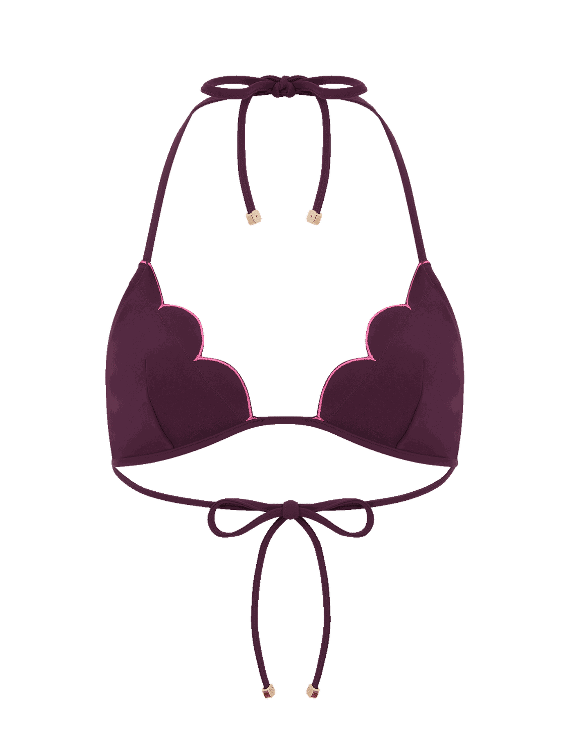 Lorna Tie Side Bikini Top Plum | Agent Provocateur