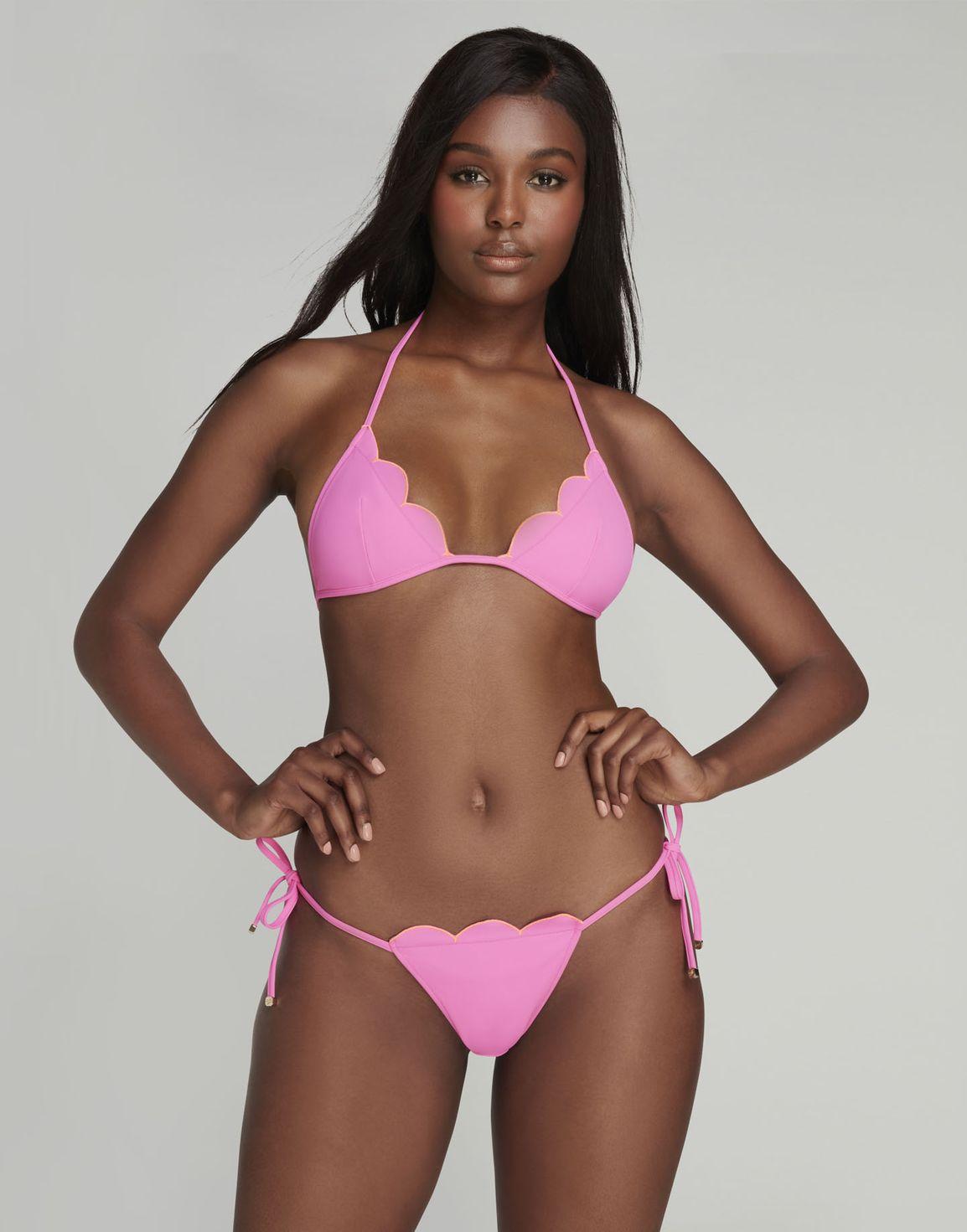 Lorna Tie Side Bikini Top Pink | Agent Provocateur