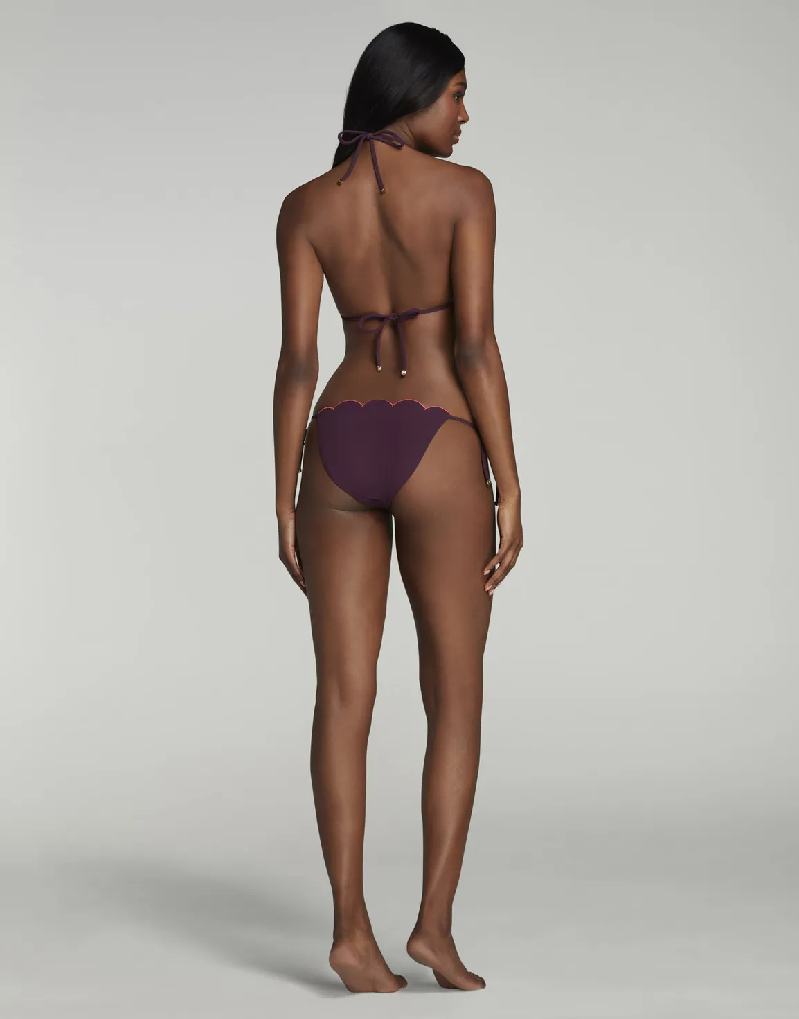 Lorna Tie Side Bikini Bottom Plum | Agent Provocateur