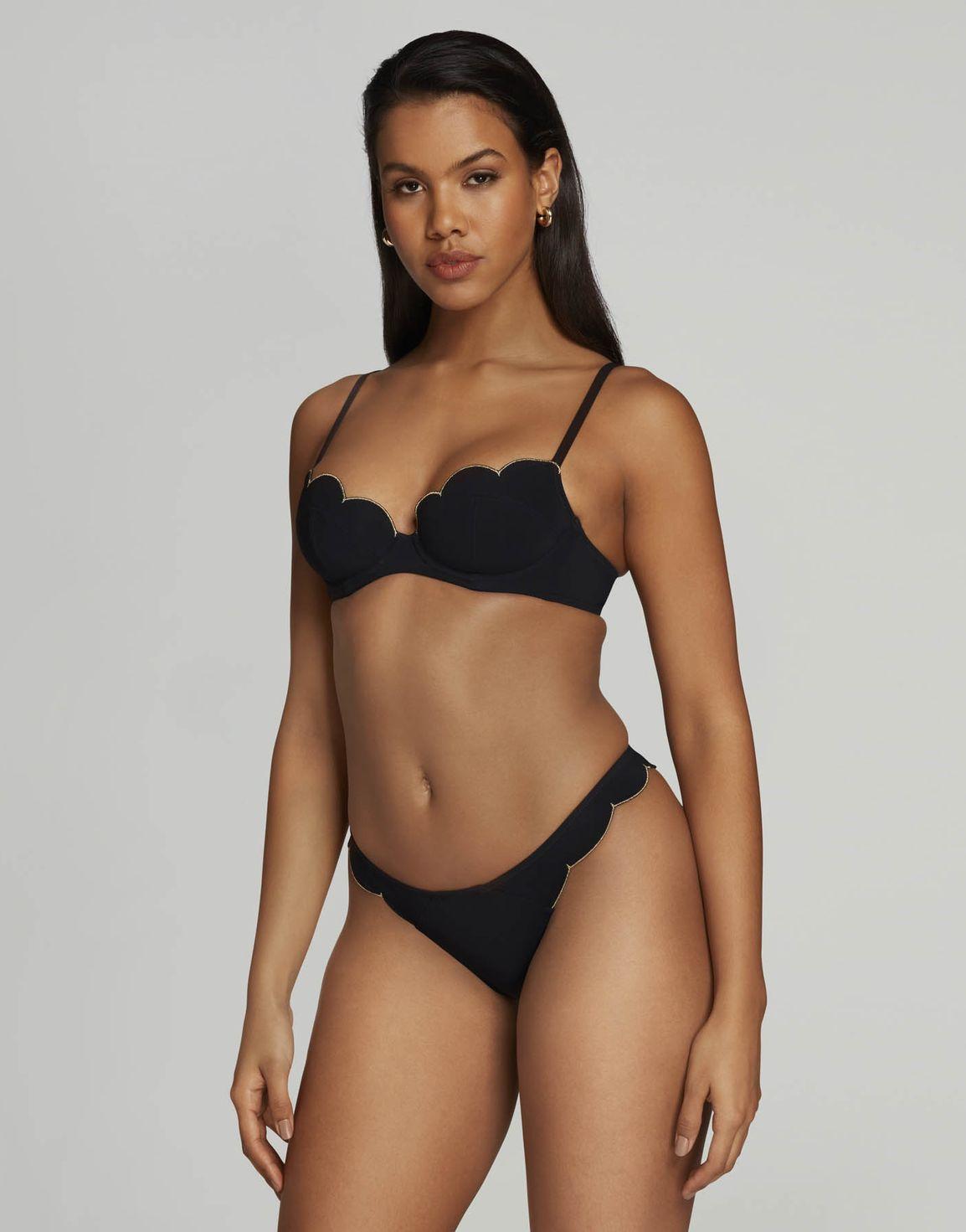 Lorna Cupped Bikini Top Black | Agent Provocateur